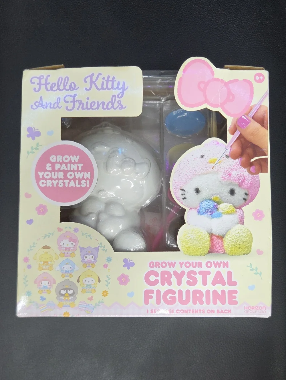 Hello Kitty And Friends Grow & Paint Your Own Crystal Figurine Craft Kit NIB